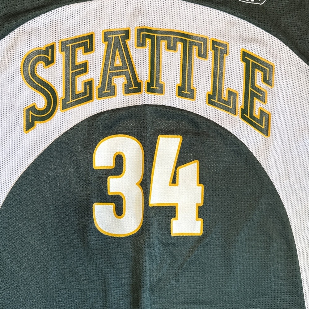 🔥Vintage Reebok Seattle Supersonics Sonics Ray Allen Jersey L EUC - Picture 5 of 7